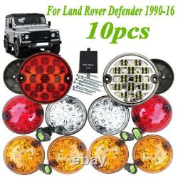 10x LED Indicateur lumineux clignotant Kit Pour 90-16 Land Rover 90/110 Defender