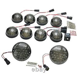 Front & Rear Smoked LED Light Upgrade Kit Fit For Land Rover Defender 90 110