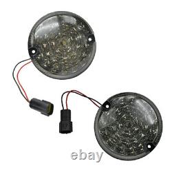 Front & Rear Smoked LED Light Upgrade Kit Fit For Land Rover Defender 90 110