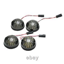 Front & Rear Smoked LED Light Upgrade Kit Fit For Land Rover Defender 90 110