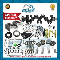 Jaguar Land Rover 204DTD 2.0DIESEL Forgé Vilebrequin Avec Moteur Rebuild Kit New