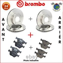 Kit Complet Disques Et Plaquettes Avant + Arrière Brembo Pour Land Rover Free dk