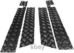 Land Rover Defender 110 (2 Porte) Noir Carreaux Porte & Aile Bas Bordure Kit