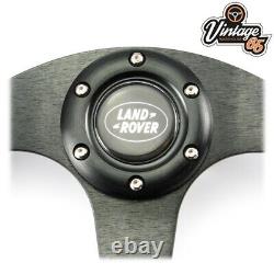 Land Rover Defender Black Motorsport Steering Wheel 48 Dents Boss Kit 12v Klaxon