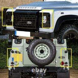 Pour Land Rover Defender 90/110 73MM Teinté Complet LED Feux Upgrade Kit 8PCS