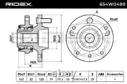 RIDEX Kit de roulement de roue Roulement De Roue Jeu roulement de roue 654W0480
