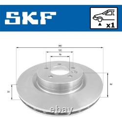 SKF Kit Disques de Frein Avant Ventilé + Plaquette pour Land Rover Discovery IV