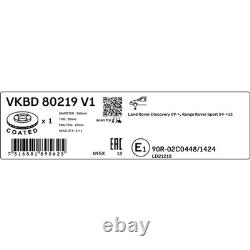 SKF Kit Disques de Frein Avant Ventilé + Plaquette pour Land Rover Discovery IV