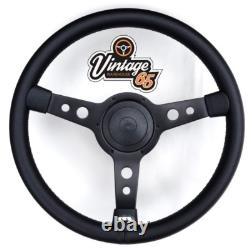 Volant de Direction Cuir Noir 15 48 Dents Fixation Kit Pour Land Rover